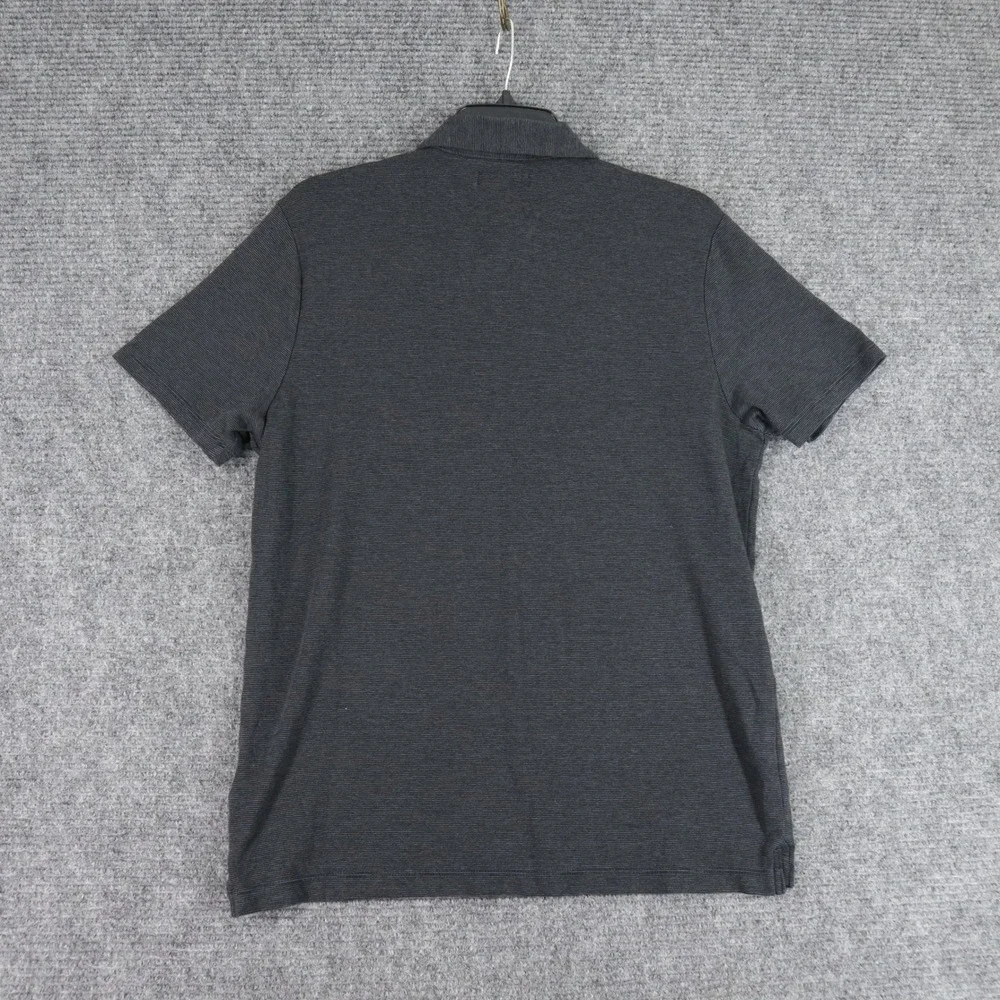 Banana Republic Polo Shirt Mens L Slim Fit‎ Micro Ribbed Cotton Short Sleeve